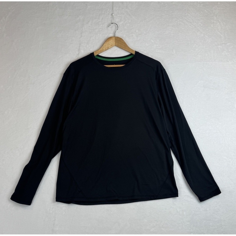 Men's Dip Activewear Black Long Sleeve Shirt Size L